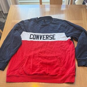 Converse Tricolor Sweatshirt in Navy, White, and Red